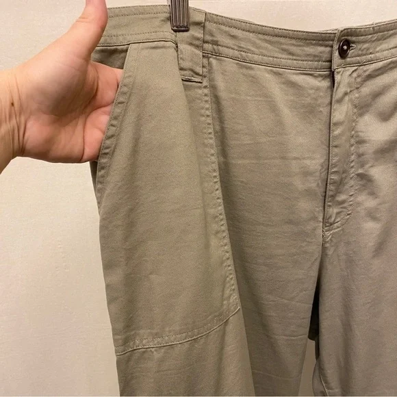 Abercrombie XL Cargo Relaxed Jogger Pants Women’s Tan Beige Cotton Lyocell - Picture 5 of 12